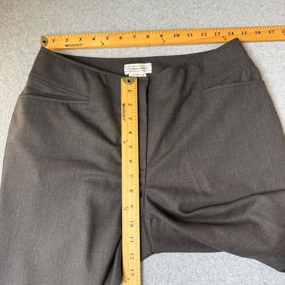 St. John Sport Womens Charcoal Gray Trousers Pants Straight Leg Office Size 8 - Picture 10 of 13